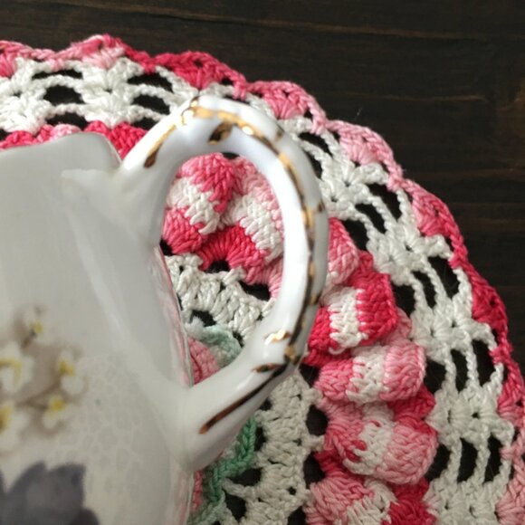 Delphine Purple Flower Bone China Teacup & Saucer Set - Picture 10 of 11